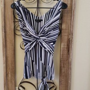 BCBGMaxazria striped sleeveless top